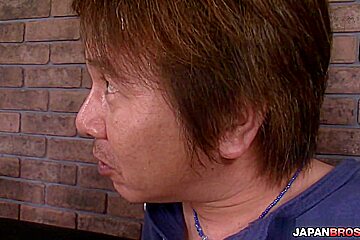 Three cocks have their kinky bondage way with Hinouchi You