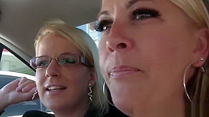 Three lusty cougars suck hard dick and fuck in wild foursome