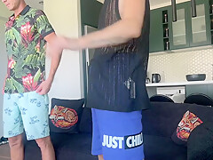 Threesome Fucking Girlfriend With For Tight Pussy Backstage - Big Dicks And Katty West