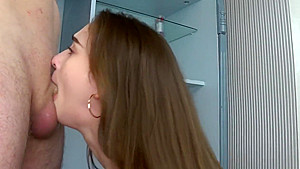 Throat destroyed Oral creampie