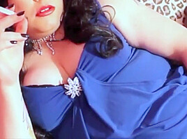 Tina Smoking & Fucking A Glass Dildo - Bbw Fetish Cigarettes