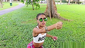 Tiny Black Babe Riding