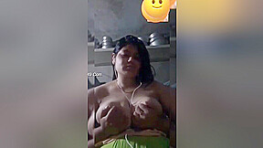 Today Exclusive- Cute Bangla Girl Play With Her Big Boobs