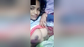 Today Exclusive- Cute Desi Chick Shows Her Boobs