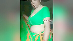 Today Exclusive- Desi Boudi Wearing Cloths After Bathing
