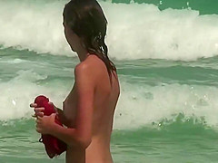Topless Big Boobs On the beach