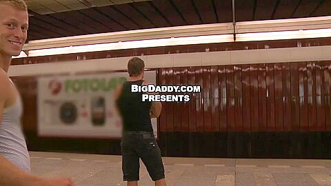Train station bareback fucking