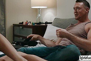 Transsexual Sucks Stepdads Cock In Bed With Pierce Paris And Daisy Taylor