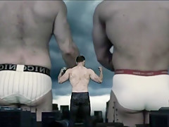 Trio of giants destroying the city