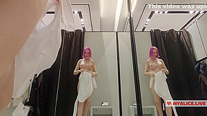 Try On Haul Transparent Clothes In The Busty Blonde Tries On A Transparent Blouse In Only Panties