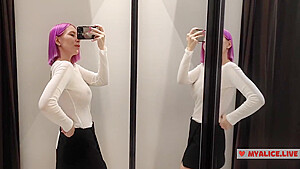 Try On Haul Transparent Clothes In The Busty Blonde Tries On A Transparent Blouse In Only Panties