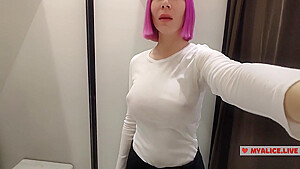 Try On Haul Transparent Clothes In The Busty Blonde Tries On A Transparent Blouse In Only Panties