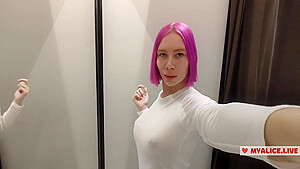 Try On Haul Transparent Clothes In The Busty Blonde Tries On A Transparent Blouse In Only Panties