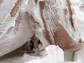 Two Girls Covered in Foam