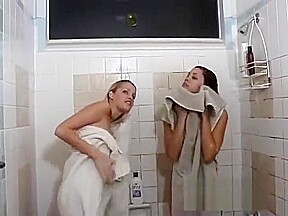 Two Girls Covered in Foam