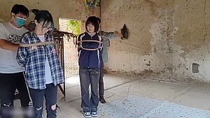 Two Girls Suspended In An Abandoned House
