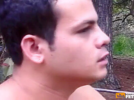 Two Horny Twinks Suck Their Hairy Cocks In The Car And Pound Their Tight Assholes Outside