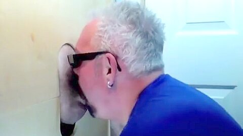 Two buddies drop by to a glory hole to be sucked by a mouth