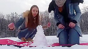 Two teens 18+ in the snow