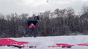 Two teens 18+ in the snow