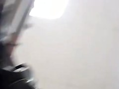 UPSKIRT--slim asian with a fat pussy peeking thru