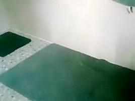 Unaware wife in shower