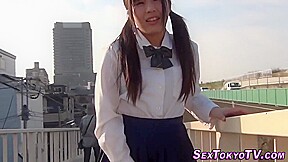 Uniform Asian Toying Cunt
