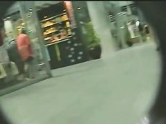 Upskirt gets into hot brunette's panties