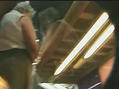 Upskirt gets into hot brunette's panties
