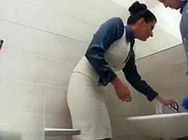 Urinal Slut Gets Peed On