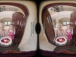 VR Bangers Stepmom Teach Stepdaughter How to Fuck in VR Porn