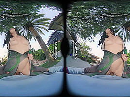 VR Conk brunette fucking cosplay Hela parody POV in VR Porn