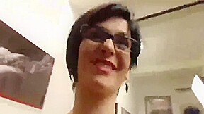 Webcam - Beautiful brunette strips, teases, opens pussy, and chats w/member