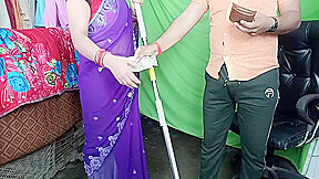 While Mopping The Young Maid Malik Caught Her And Fucked Her And Her Pussy