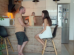 While The Cuckold Is Preparing Breakfast The Wife Cheats With Her Best Friend Behind Her Back - 2 5