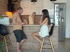 While The Cuckold Is Preparing Breakfast The Wife Cheats With Her Best Friend Behind Her Back - 2 5