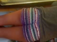 White chicks booty shorts ass