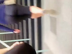 White girl in see thru sweats