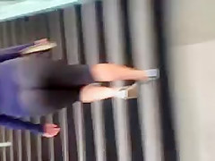 White girl in see thru sweats