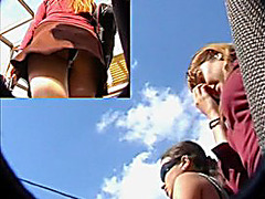 White panty street upskirt