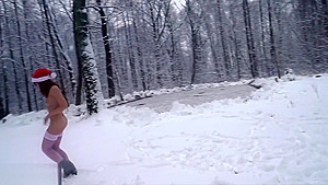 White stockings wet in snow - Happy New Year from Jeny Smith