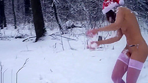 White stockings wet in snow - Happy New Year from Jeny Smith