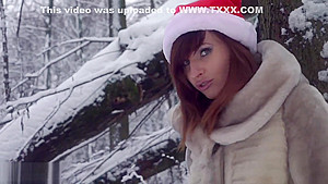 White stockings wet in snow - Happy New Year from Jeny Smith
