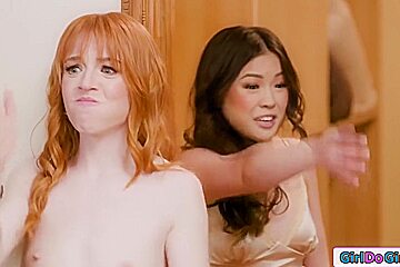 Whitney Wright, Lulu Chu And Madi Collins - Babe Joins Her Wife And Squirting Asian
