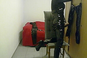 Wica Wii Morning Ass Stretching With Latex Gloves  2