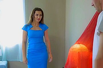 Wife cheats on husband with a huge cock while he is around