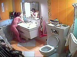 Wife taking a shower