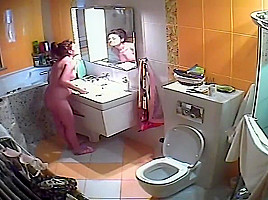Wife taking a shower