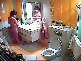 Wife taking a shower