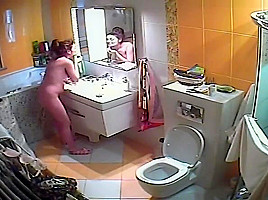 Wife taking a shower
